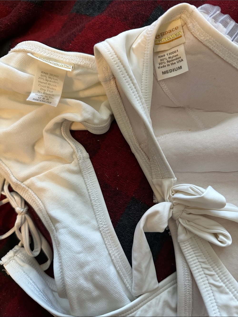 L*Space Bridal Bandeau Bikini Set with Tie-Side Bottoms - Medium - Picture 3 of 4